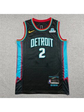 Youths Kids Cade Cunningham Charcoal Jersey Stitched